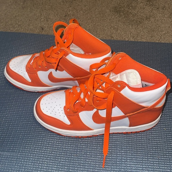Orange and White High Top Nike Dunks - Picture 2 of 4